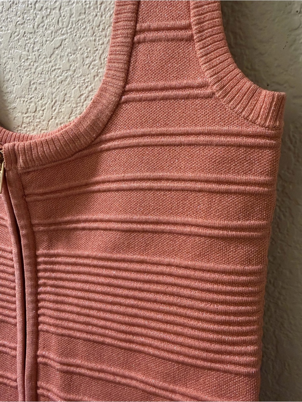 Retrofete Peach Scoop-Neck Button Mini Dress - Picture 6 of 9
